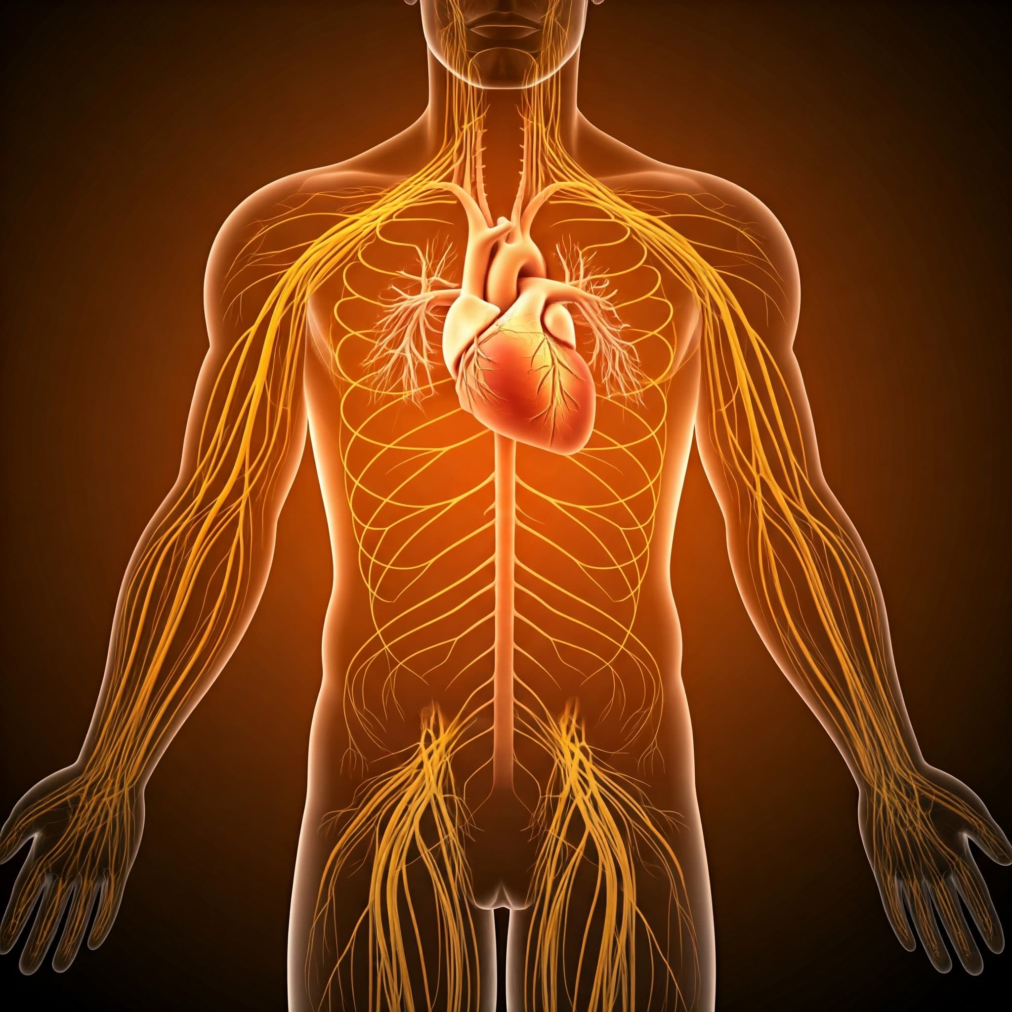 Human nervous system illustration